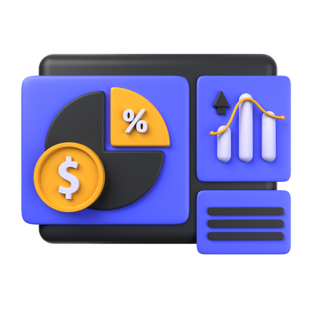 Investment Diagram  3D Icon
