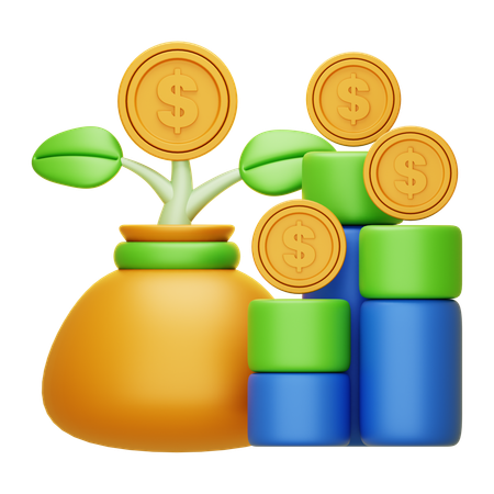 Investment Diagram  3D Icon
