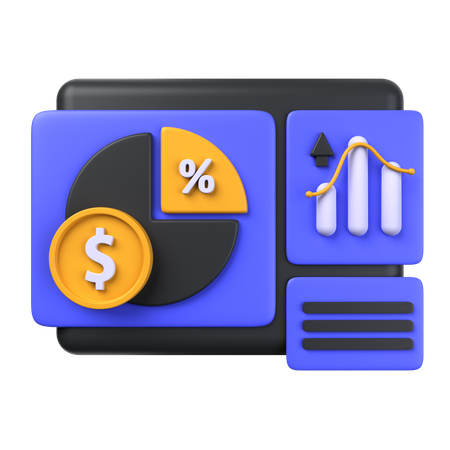 Investment Diagram  3D Icon