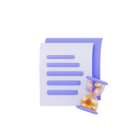 Investment Document  3D Icon