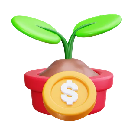 Investment Growt  3D Icon