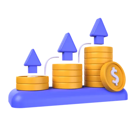 Investment Growt  3D Icon