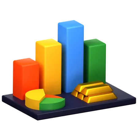 Investment Growth 3 D Icon Illustration 3D Icon