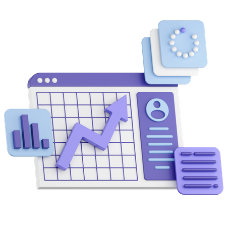 Investment growth  3D Icon