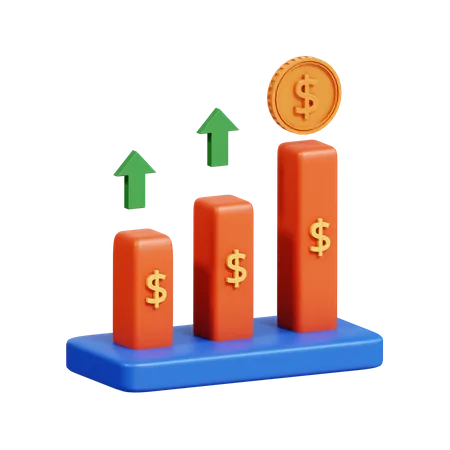 Investment Growth  3D Icon