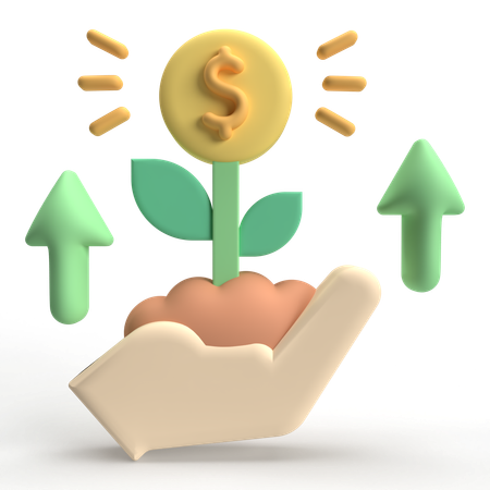 Investment Growth  3D Icon