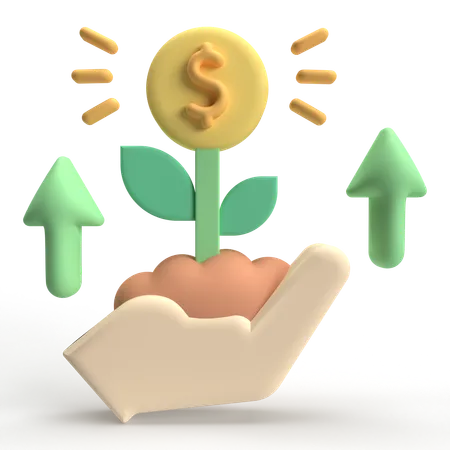 Investment Growth  3D Icon