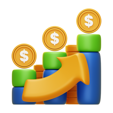 Investment Growth  3D Icon