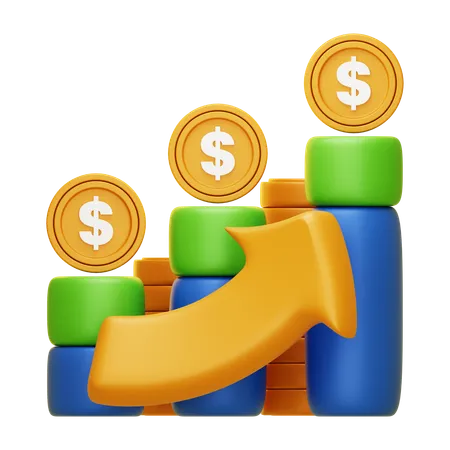 Investment Growth  3D Icon