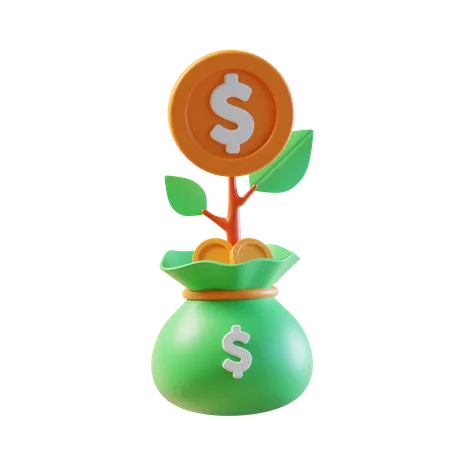 Investment Growth  3D Icon