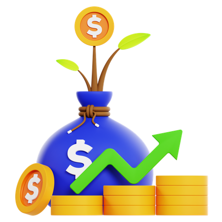 Investment Growth  3D Icon