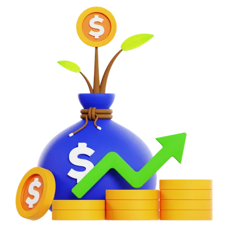 Investment Growth  3D Icon