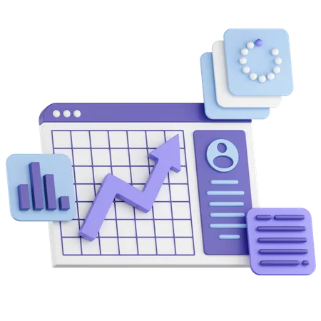 Investment growth  3D Icon