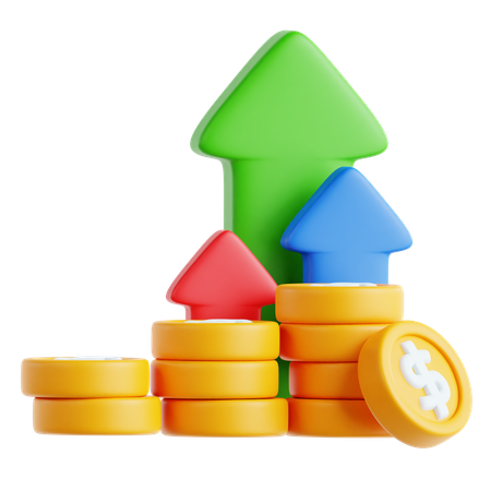 Investment Growth  3D Icon