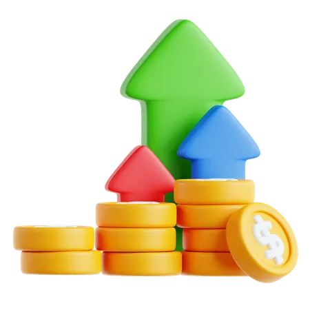 Investment Growth  3D Icon