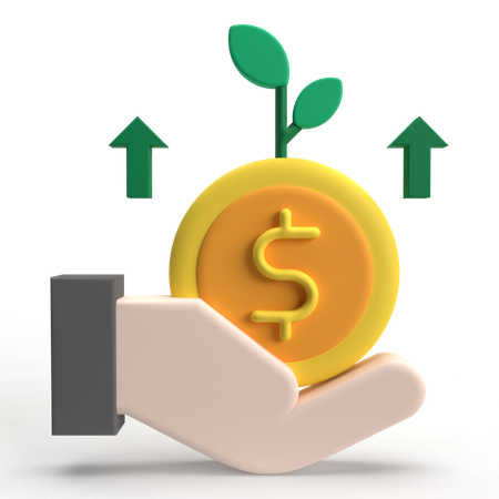 Investment Growth  3D Icon