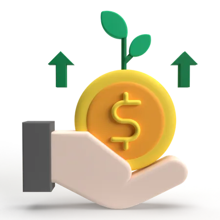 Investment Growth  3D Icon