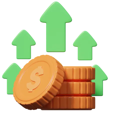 Investment Growth  3D Icon