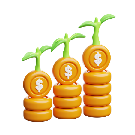Investment Growth  3D Icon
