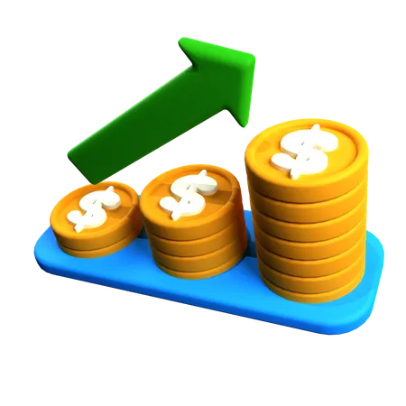 Investment Growth  3D Icon