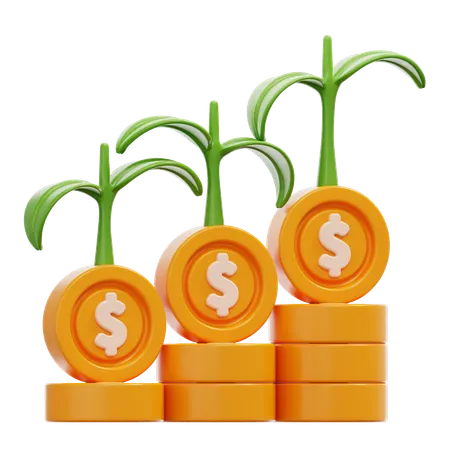 Investment Growth  3D Icon