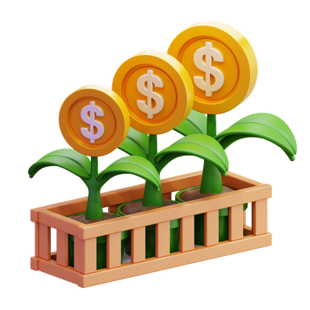 Investment Growth  3D Icon