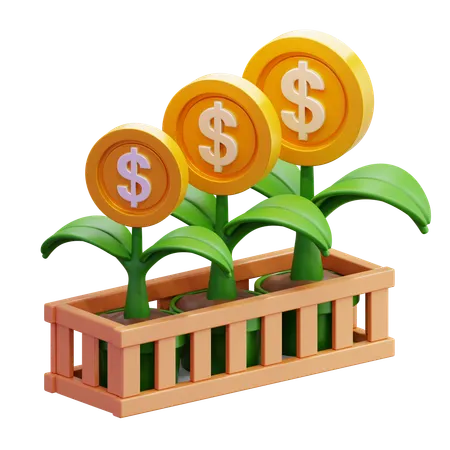 Investment Growth  3D Icon
