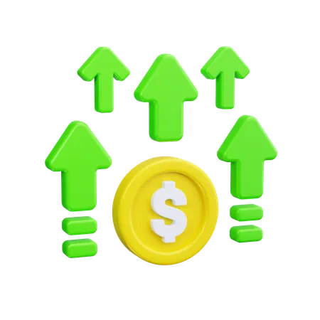 Investment Growth  3D Icon