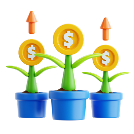 Investment Growth  3D Icon