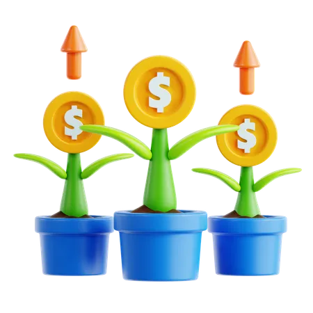 Investment Growth  3D Icon