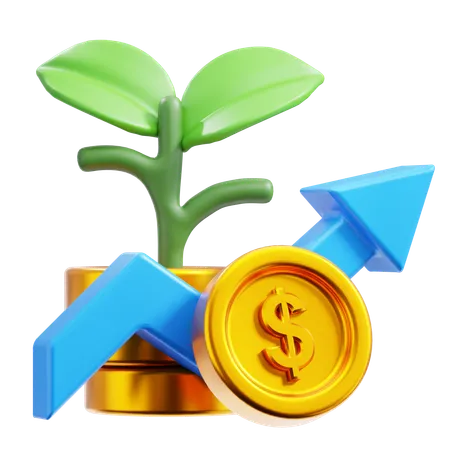 Investment Growth  3D Icon