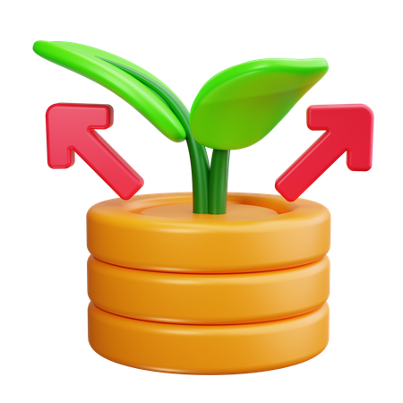 Investment Growth  3D Icon