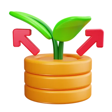 Investment Growth  3D Icon