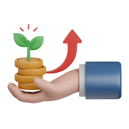 Investment Growth  3D Icon