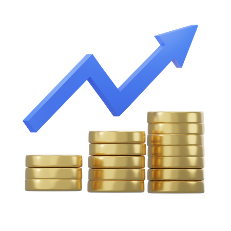 Investment Growth  3D Icon