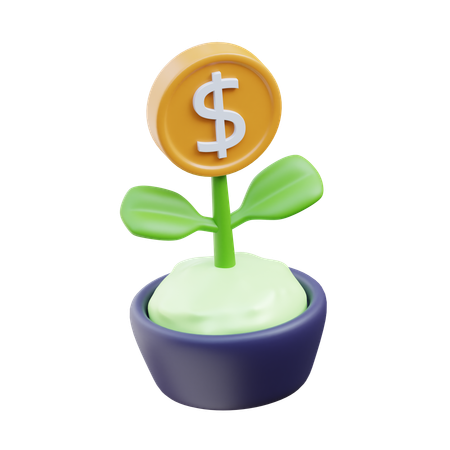 Investment Growth  3D Icon