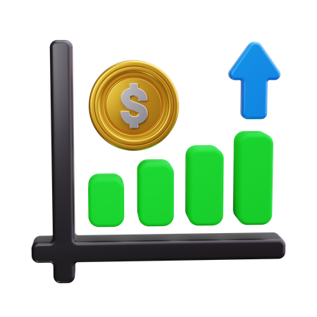 Investment Growth  3D Icon