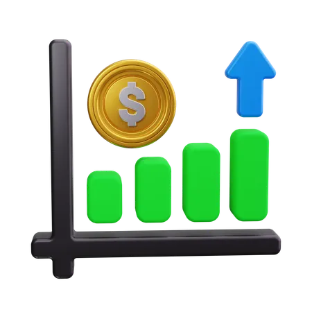 Investment Growth  3D Icon