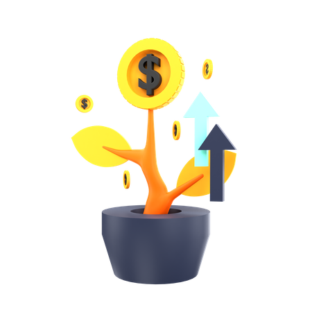 Investment Growth  3D Icon