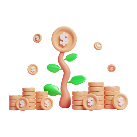 Investment Growth  3D Icon