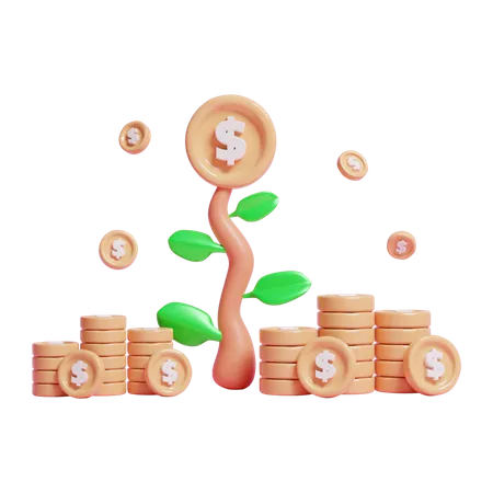 Investment Growth  3D Icon