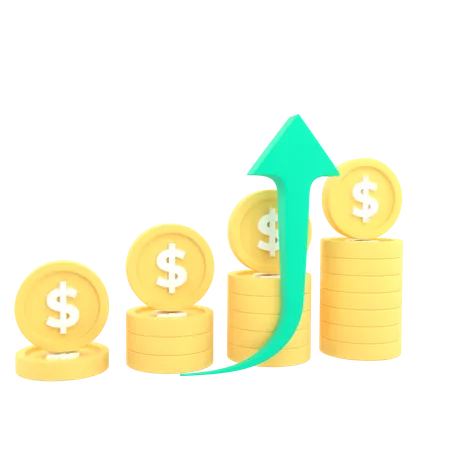 Investment Growth  3D Icon