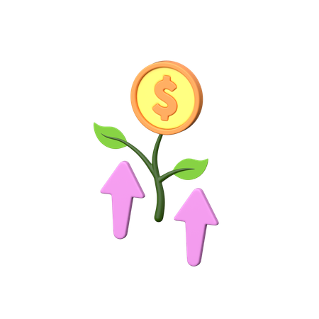 Investment Growth  3D Icon