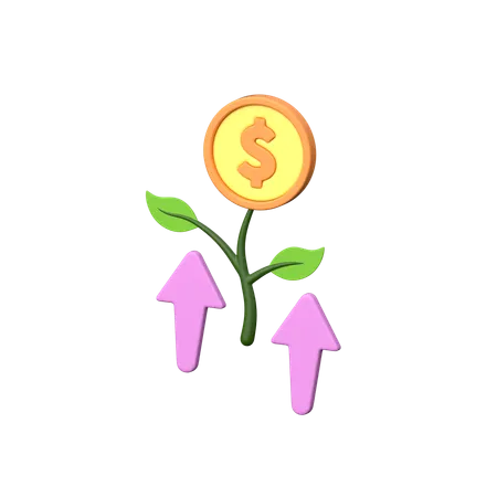 Investment Growth  3D Icon