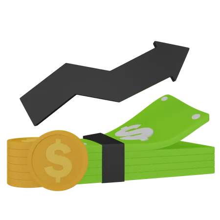 Investment growth  3D Icon