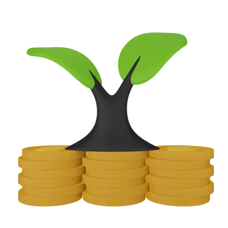 Investment growth  3D Icon