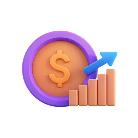 Investment Growth  3D Icon