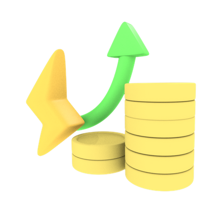 Investment growth  3D Icon