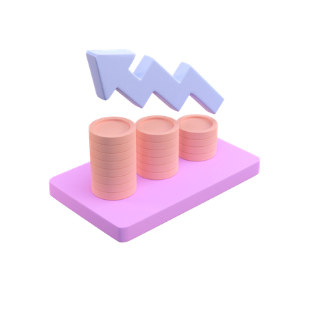 Investment growth  3D Icon
