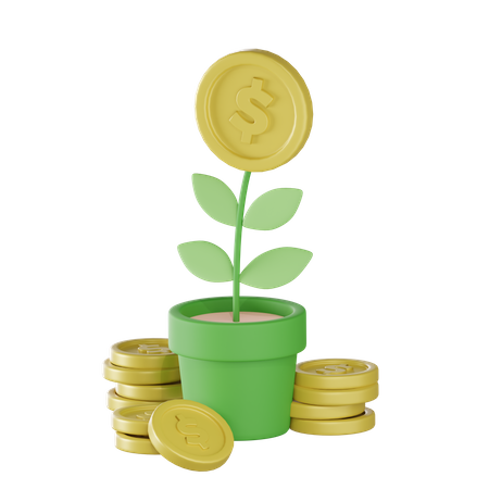 Investment Growth  3D Icon